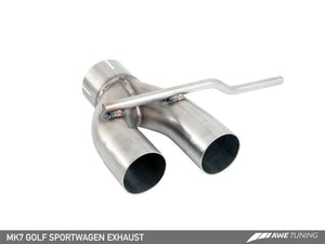 AWE Tuning VW MK7 Golf SportWagen Touring Edition Exhaust w/Chrome Silver Tips (90mm)