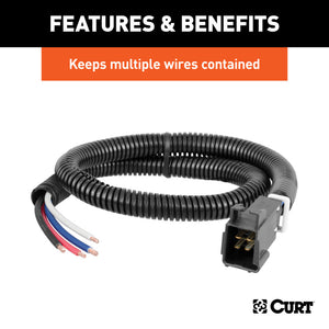 Curt 1/2in Convoluted Slit Loom Tubing (Packaged - 25ft)