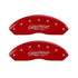 MGP 4 Caliper Covers Engraved Front & Rear Lightning Red finish silver ch