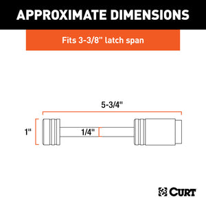 Curt Coupler Lock (1/4in Pin 3-3/8in Latch Span Barbell Chrome)