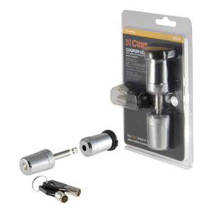 Curt Coupler Lock (1/4in Pin 7/8in Latch Span Barbell Chrome)