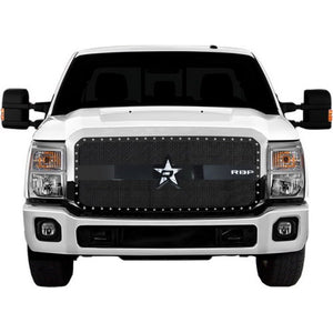 RBP RX-3 Series Studded Frame 1pc. Grille 11-16 Ford Super Duty F250/F350 (Except Harley Ed) - Black