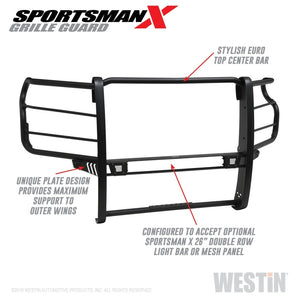 Westin 2020 Chevy Silverado 2500/3500 Sportsman X Grille Guard - Textured Black