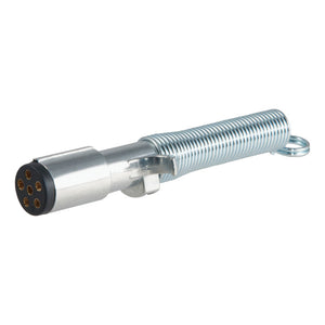 Curt 6-Way Round Connector Plug w/Spring (Trailer Side)