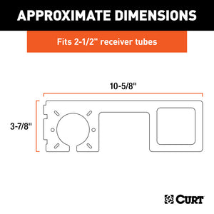 Curt Easy-Mount Bracket for 4 or 5-Flat & 6 or 7-Round (2-1/2in Receiver Packaged)