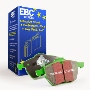 EBC 14+ Nissan Rogue 2.5 2 row seating Greenstuff Front Brake Pads