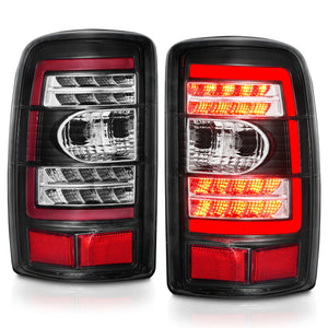 ANZO 2000-2006 Chevrolet Tahoe LED Tail Lights w/ Clear Lens Black Housing