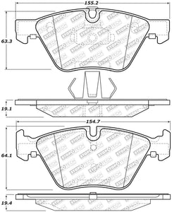 StopTech 06-16 BMW 325i Street Select Brake Pads - Front