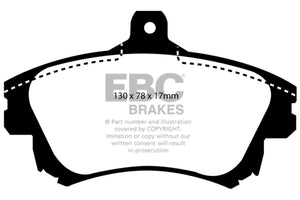 EBC 99-04 Volvo S40 1.9 Turbo T4 (200 BHP) Ultimax2 Front Brake Pads