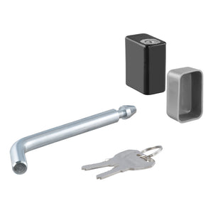 Curt 1/2in Hitch Lock (1-1/4in Receiver Deadbolt Chrome)