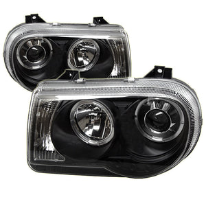 Spyder Chrysler 300C 05-10 Projector Headlights LED Halo LED Blk (Not Included) PRO-YD-C300C-HL-BK