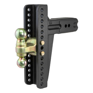 Curt Adjustable Channel Mount w/Dual Ball (3in Shank 21000lbs 10-5/8in Drop)