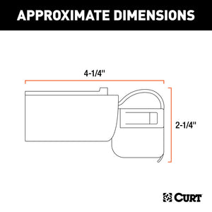 Curt Adapter w/Backup Alarm (7-Way RV Blade Vehicle to 5-Way Flat Trailer)