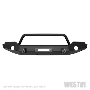 Westin 07-18 Jeep Wrangler JK WJ2 Full Width Front Bumper w/Bull Bar Textured Black