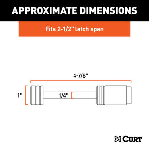 Curt Coupler Lock (1/4in Pin 2-1/2in Latch Span Barbell Chrome)