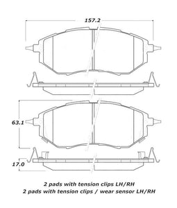 StopTech Street Touring 05-08 Legacy 2.5 GT Front Brake Pads