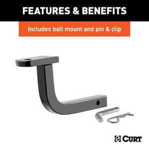 Curt 08-10 Smart Fortwo Class 1 Trailer Hitch w/1-1/4in Ball Mount BOXED