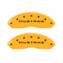 MGP 4 Caliper Covers Engraved Front Mustang Rear Bar & Pony Yellow Finish Blk Char 2004 Ford Mustang