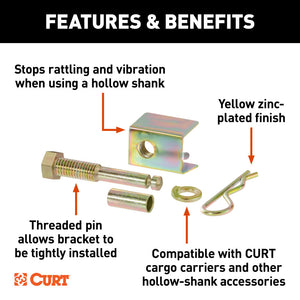 Curt 5/8in Anti-Rattle Pin and Clip