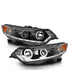 ANZO 2009-2012 Acura Tsx Projector Headlights w/ Halo Black (CCFL) (HID Compatible)