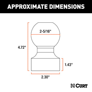 Curt 2-5/16in Weld-On Gooseneck Ball