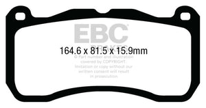 EBC 13-14 Ford Mustang 5.8 Supercharged (GT500) Shelby Redstuff Front Brake Pads