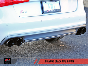 AWE Tuning Audi C7 / C7.5 S7 4.0T Touring Edition Exhaust - Diamond Black Tips