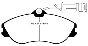 EBC 91-92 Audi 100 Quattro 2.3 (Girling) Yellowstuff Front Brake Pads