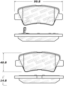 StopTech 12-17 Hyundai Accent / 13-16 Kia Optima Street Performance Rear Brake Pads