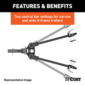 Curt Light-Duty TruTrack Weight Distribution System (5000-8000lbs 35-9/16in Bars)