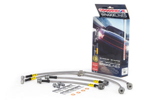 Goodridge 13-15 Nissan Sentra w/ Rear Drum Brakes SS Brake Line Kit