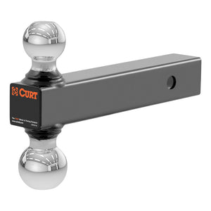 Curt Multi-Ball Mount (2in Hollow Shank 2in & 2-5/16in Chrome Balls)