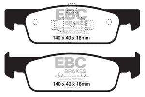 EBC 2016-2017 Smart Fortwo 0.9L Turbo Ultimax2 Front Brake Pads