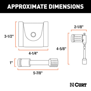 Curt Hitch & Coupler Lock Set (2in Receiver 1/2in to 2-1/2in Latch 1-7/8in & 2in Lip)