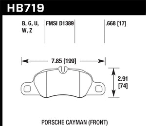 Hawk 09-11 Porsche 911 Carrera / 13-16 Porsche Boxster DTC-30 Race Front Brake Pads