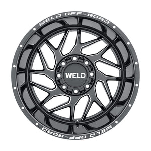 Weld Off-Road W117 20X9 Fulcrum 8X165.1 ET00 BS5.00 Gloss Black MIL 125.1