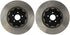 StopTech 07-14 Ford Mustang GT w/ Brembo AeroRotor Direct Replacement 2pcs Drilled Front Rotor Pair