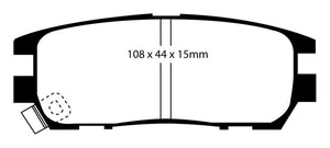 EBC 92-97 Mitsubishi Montero 3.0 Greenstuff Rear Brake Pads