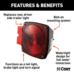 Curt Submersible Combination Trailer Light (Driver Side)