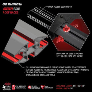 Go Rhino SRM600 Series Tubular Rack - 75in