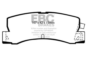 EBC 86-92 Toyota Corolla 1.6 Yellowstuff Rear Brake Pads