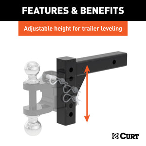 Curt Replacement Adjustable Ball Mount Shank for 45049 or 45799