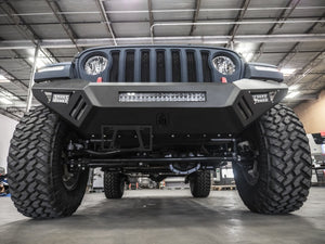 Road Armor 18-20 Jeep Wrangler JL SPARTAN Bolt-On Front Bumper Skid Plate Guard - Tex Blk