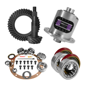 Yukon 8.5in GM 3.73 Rear Ring & Pinion Install Kit 30 Spline Positraction Axle Bearings and Seals