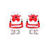 Power Stop 01-03 Acura CL Front Red Calipers w/Brackets - Pair