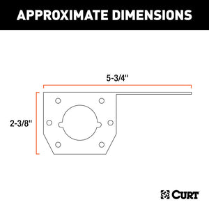 Curt Connector Mounting Bracket for 4 or 6-Way Round