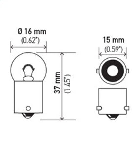 Hella Bulb 57 12V 3W BA9s G4.5