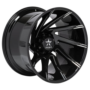 RBP 77R Spike 20x10 6x139.7 BP / 6 BS / 10mm Offset 78mm CB Gloss Black w/Machined Accent Wheel