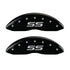 MGP 4 Caliper Covers Engraved Front & Rear Monte Carlo style/SS Black finish silver ch