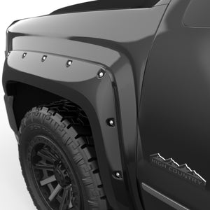 EGR 14+ Chev Silverado 6-8ft Bed Bolt-On Look Color Match Fender Flares - Set - Black